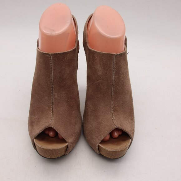 Pedro Garcia 'Paola'  Women's EU Size 38.5 Suede Heels Brown - Picture 2 of 9